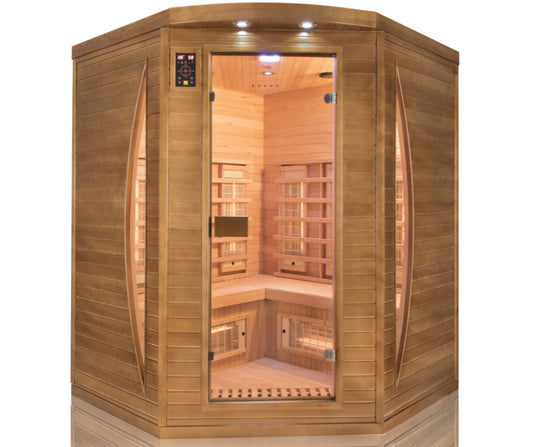 Spectra 3 person infrared indoor corner sauna